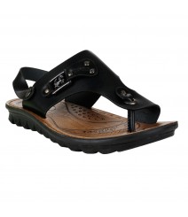 Cefiro Black Sandal for Men - CSD0030